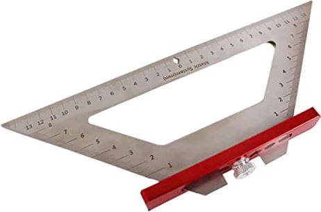 Sraeriot Timmerman Driehoek Heerser Angle Gauge 140mm Rvs Markering Heerser Houtbewerking Tool Rode Houtbewerking Tool Praktische Accessoires