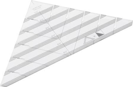 Entatial Stripbuisliniaal, acrylmateriaal Driehoekige liniaal van acryl Gemakkelijk te gebruiken voor naaischool voor papierwerk