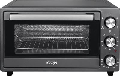 Hoe Tom Audreath opvoeder ICQN 20L Mini Oven met Airfryer - Hetelucht Friteuse - Boven- en  Onderwarmte met Convectiefunctie - 5 Grillfuncties - 90 min. Timer - 1500 W  - 80°-250°C - Frituurmand/Bakplaat/Grill/ Kruimellade oven kopen? |  Kieskeurig.nl | helpt je kiezen