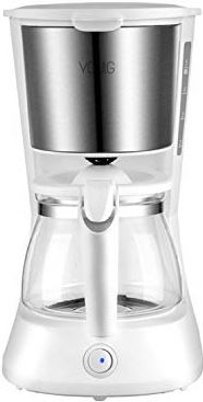 SXLCKJ Crusher, kleine koffiemachine, bediening met één klik met herbruikbaar filter en glazen waterkoker, lekkagebeveiliging (breker)