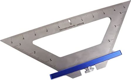 Sraeriot Timmerman Driehoek Heerser Angle Gauge 140mm Rvs Markering Heerser Houtbewerking Tool Blauw Houtbewerking Tool Praktische Accessoires