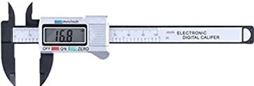HUACHEN-CHAO Vernier digitale remklauw 6 inch elektronische 100 mm micrometer liniaal meetinstrumenten houtbewerking gereedschap 150mm 0,1 mm (Color : Silver 0-100mm)
