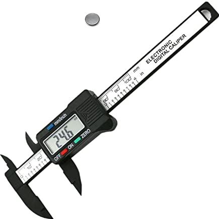 HUACHEN-CHAO 150mm 100mm elektronische digitale remklauw 6 inch Vernier Caliper Gauge Micrometer Meetgereedschap Digitale liniaal met batterij (Color : White)