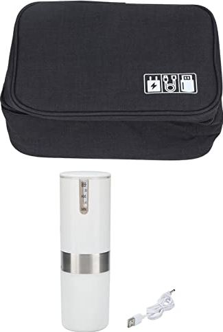 Gaeirt Mini-koffiezetapparaat, USB-batterijvoeding Wit draagbaar koffiezetapparaat voor thuis voor op kantoor