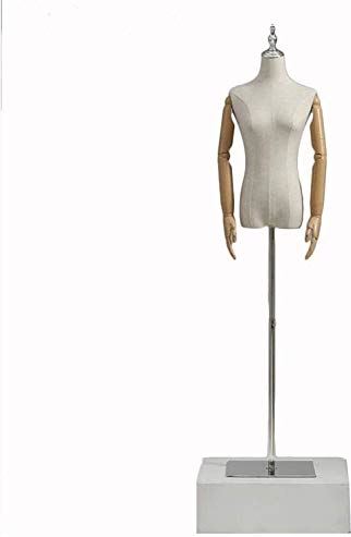 LYSGST Mannequin Manikin Body Female Mannequin Tailors Dummy Body Manikins Professional Adjustable Height Detachable Dress Display Windowshop (C Medium)