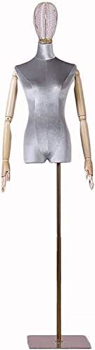 LYSGST Mannequin Manikin Body Female Mannequin Manikins Adjustable Height Bust Fashion Designer Clothing Display Tailors Dummy (A Medium)