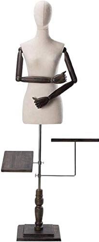 LYSGST Mannequin Manikin Body Dummy Mannequin Full Body Jewelry Display Adjustable Height Professional Female Dressmakers (Medium)