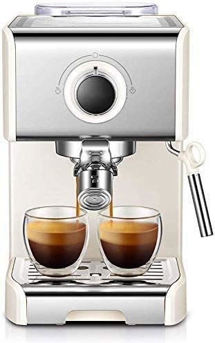 SXLCKJ Crusher, Koffiemachine Retro volautomatische espressomachine 15 Bar RVS met melk bubbler,(Crusher)