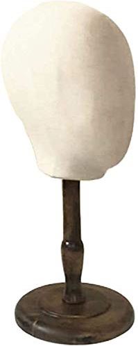 LYSGST Mannequin Manikin Body 53cm Wig Head Stand Making Hats Caps Eye Glasses Display Tabletop Canvas Manikin Head for Wigs 220410 (Medium Black)