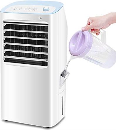 UUIINMNNM Add Water Evaporative Air Conditioning Mobile Portable Air Cooler 10L Water Tank 4 Wind Speed for Home Office White