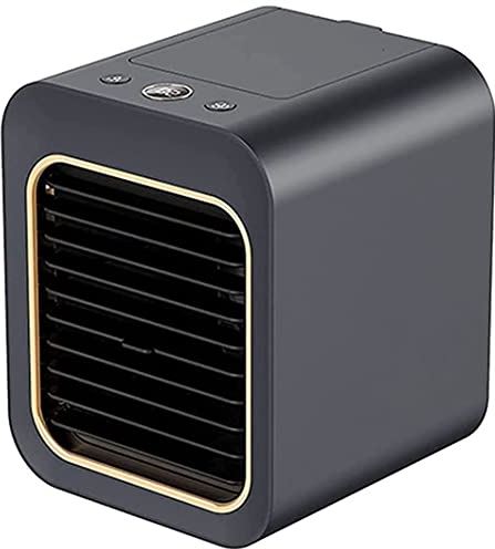 UUIINMNNM Portable air-Conditioning Fan Mini evaporative Cooler Silent Desk Fan humidifier atomizing Fan with USB Charging Suitable for Home Office Room Camping etc. (Color: Black)