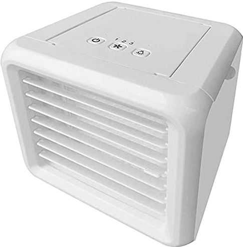 MHGD Mini Luchtbevochtiger Koeler USB Draagbare Koeler Airconditioning Ventilator Geluidsarm (Kleur: Wit, Maat: 15.5x15.5cm)