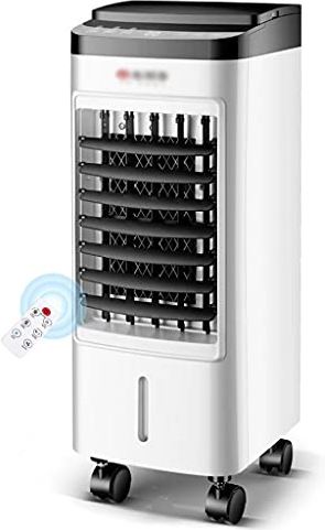UUIINMNNM Evaporative Air Cooler - 65W Portable Air Conditioner Cooling Fan Remote Control 12H Timer 4L Water Tank for Home Office School Business Rooms (Without Transformer)