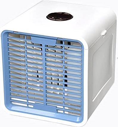 UUIINMNNM Micro Air Cooler Portable Air Conditioner Quiet USB Air Cooler with 3-Speed Personal Air Conditioner with LED Light for Small Room/Office/Dorm/Bedroom