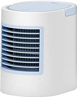 MHGD Mini USB Draagbare Luchtkoeler Ventilator Airconditioner 7 Kleuren Licht Desktop Luchtkoeling Ventilator Luchtbevochtiger Luchtreiniger voor Kantoor Slaapkamer