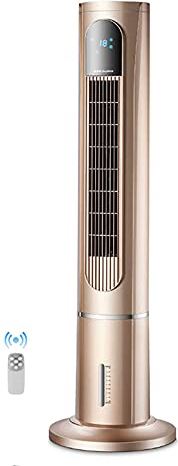 UUIINMNNM 47" Double Refrigeration Humidification Purification Floor Fan Bladeless Standing Cooling Fan Air Circulator with Remote Control for Office/Home/Bedroom