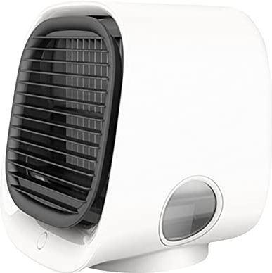 tuzhi Bureau ventilatoren Luchtkoeler Ventilator Desktop Airconditioner met Nachtlampje Mini Home Draagbare USB Water Koeling Fan Luchtbevochtiger Purifier Multifunctionele Zomer (Color : White)