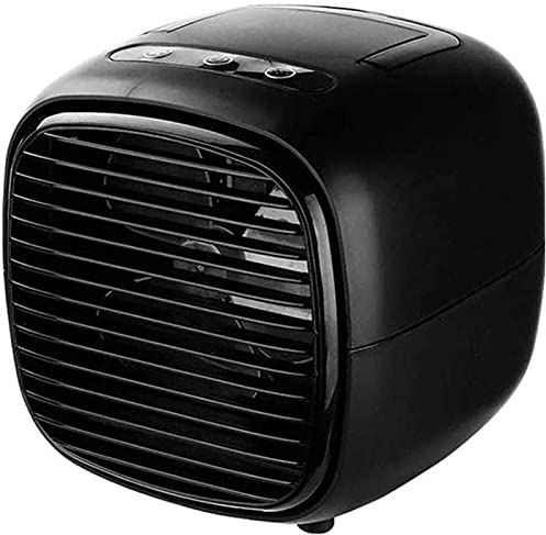 MHGD Draagbare luchtkoeler, mini USB-airconditioner, 3-in-1 kleine airconditioner-koeler en luchtbevochtiger voor thuis, op kantoor, kinderkamer, zwart (kleur: wit) (zwart)