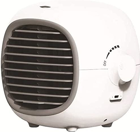 UUIINMNNM Personal Air Conditioner Desk Portable Air Conditioner Fan Mini Air Conditioner Misting Small Portable Air Conditioner Mini Air Cooler (White)