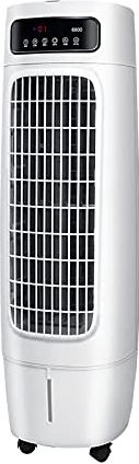 UUIINMNNM Evaporative Air Cooler 3 Fan Speeds 60° Swing Wind Remote Control 12H Smart Timing Blowing Cooling and Humidifying. (Color : Gray) (White)