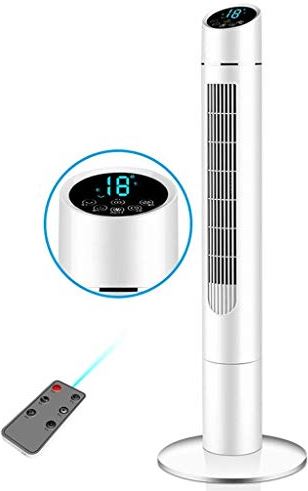 UUIINMNNM Air Cooler for Home Office Evaporative Coolers Portable Air Cooler 41'' Quiet Oscillating Tower Fan with Remote Control 3 Speed Setting 8 Hour Timer Standing Fan