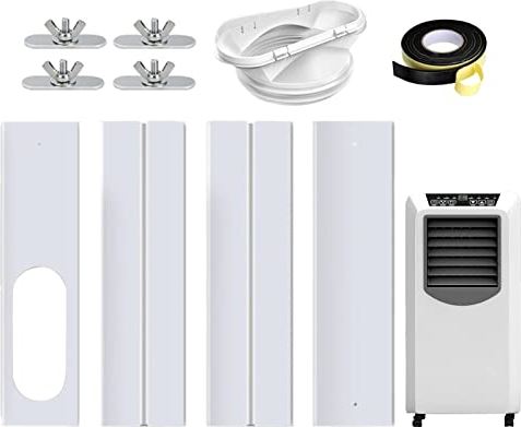 Linsition Draagbare Airconditioner Raam Kit,AC-ventilatiekit Draagbare AC-raamkit - Draagbare airconditioning raamkit Energiezuinige universele raamafdichtingskit Afdichting voor schuifraam, draagbare