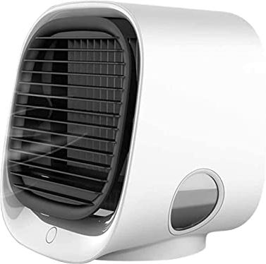 SHIXUE Draagbare Luchtkoeler, Nieuwe Water Koelventilator Mini Home Desktop Draagbare Airconditioning Ventilator Amazon Kleine USB Luchtkoeler USB Kleine Persoonlijke Ruimte Airconditioner Koeler,Wit