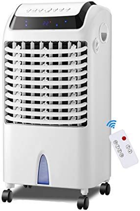 UUIINMNNM Household Mobile Portable Air Cooler Cold Hot Air Conditioner 3 Wind Speed 3 Wind Class Code Timing 5L Water Tank Visible Screen 4 in 1 Cooling Fan White