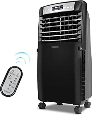 UUIINMNNM Air Cooler for Home Office Air Coolers Evaporative Coolers Humidifier Air Conditioner Whit Remote Control Misting Evaporativ Portable Small Fan and Bladeless Noiseless Fan for Office Dorm