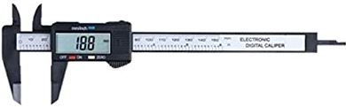 HUACHEN-CHAO Vernier digitale remklauw 6 inch elektronische 100 mm micrometer liniaal meetinstrumenten houtbewerking gereedschap 150mm 0,1 mm (Color : Black 0-150mm)