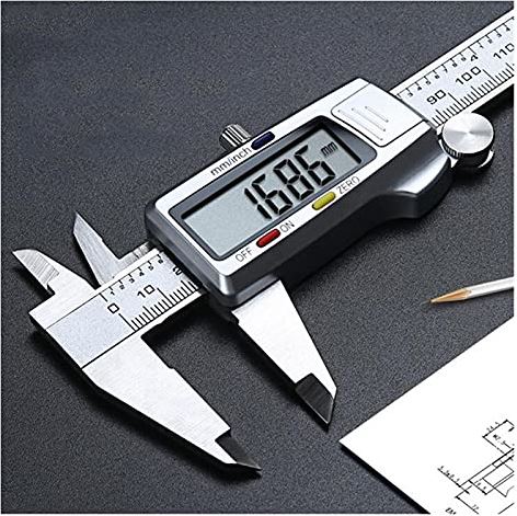 XWJSKJ 6-inch 150 mm digitale remklauwen roestvrijstalen elektronische digitale Vernier remklauw metalen micrometer meetinstrument