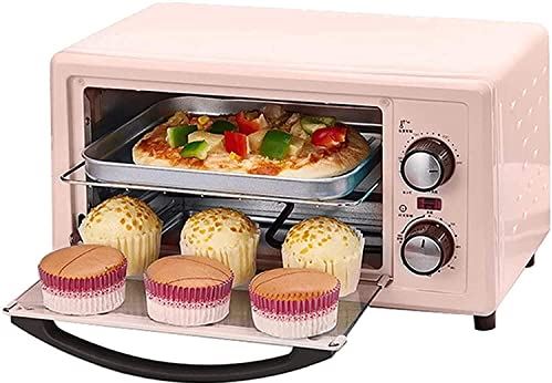 MXXHFC 11L huishoudelijke roze automatische mini elektrische oven, kleine bak, kleine oven, multifunctionele cake brood zoete aardappel/gebakken zoete aardappel,