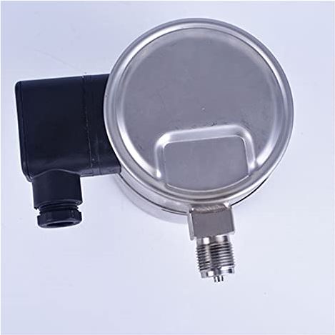 XWJSKJ Roestvrijstalen elektrische contactdrukmeter luchtdruk gauge schokbestendige manometer (Color : White, Size : 0~0.4)