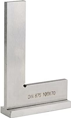 XWJSKJ 100x70mmflat Rand Vierkante Liniaal 90 Graden Hoek Liniaal Met Basis Liniaal Hoek Vierkante Metalen Vierkanten Markering Gauge Multi Multi Tool