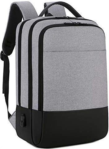 BGFTFDD BGFTFDDbb laptop rugzak Shoulder Bags, Heren Rugzak, Laptop Rugzak, met USB-interface, Schooltassen for het werk, school (Color : Grey)