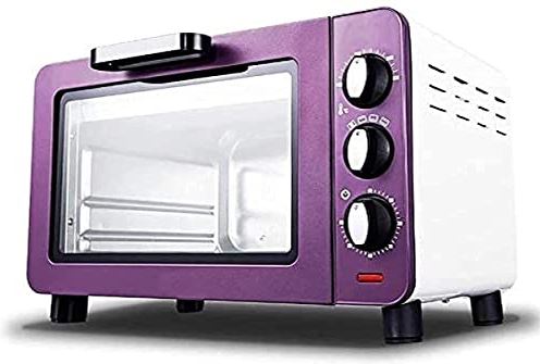 BOWENDIAN Elektrische Oven Voor Op Tafel 15L Elektrische Mini-Oven Zwart Met Timer, Kleine Elektrische Oven Voor Caravan, Kleine Oven Voor Huishoudelijk Gebruik, Kaartontwerp Met Drie Lagen (Kleur: Rood) (Paar