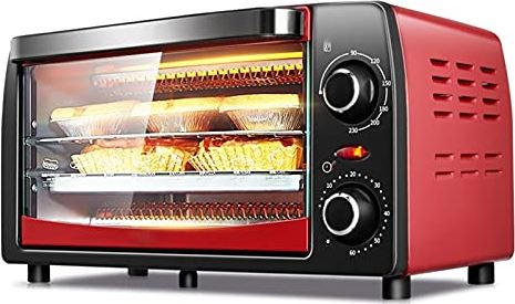 UUIINMNNM Kitchen Convection Oven - 1050 Watt Countertop Turbo Rotisserie Roaster Cooker with Grill Griddle Top Rack Dual Hot Plates Toaster Baking Tray