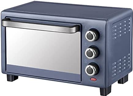 MXXHFC Mini elektrische oven, bureauoven, ontbijtmachine, dubbele glazen deur, boven-/onderverwarming, knoptimer met knop, geschikt voor roosteren, braden en opwarmen