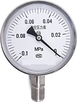 XWJSKJ Roestvrijstalen drukmeter vacuümdrukmeter precisie vacuümmeter luchtdrukmeter (Color : White, Size : 0~25)