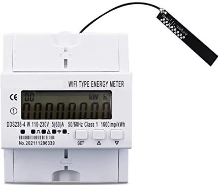 lxxiulirzeu Energie meter Single Phase Din Rail WIFI Smart Energy Meter Over And Under Voltage Current Protection RS485 voor batterijbewaking