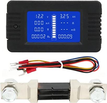 Obelunrp DC Batterij Meter LCD-scherm Voltmeter Ammeter Tester 0 tot 200 V Digitale Batterijcontrole Elektronische meetinstrument