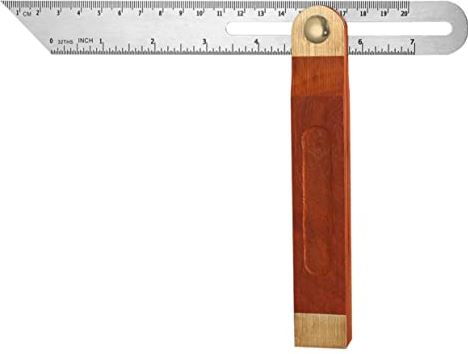 GGOOD 9 inch Carpentry Square Probeer vierkant verstelbaar schuifbeschermer Gauge hardhouten handvat roestvrij stalen mes voor vakman houtbewerking, schuifbeschermer