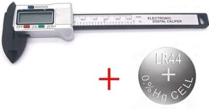 XWJSKJ Digitale remklauw elektronische koolstofvezel Vernier remklauwen 150mm / 100mm Plastic gauge micrometer liniaal meten gereedschap instrument (Color : Silver 10cm and BTR)