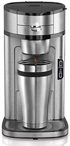 SXLCKJ Filterkoffiezetapparaat, afneembare automatische koffiezetapparaten voor één kopje roestvrij staal 1300W (thuisbreker)