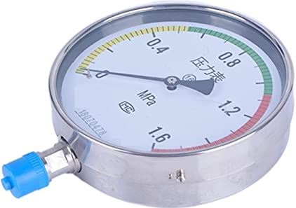 XWJSKJ Alle roestvrijstalen manometer micro-drukmeter anti-vibratiedrukmeter manometer (Color : Silver, Size : -0.1~0)