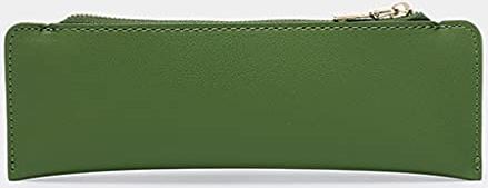 ZQDMYT Multifunctioneel Potloodcase - lederen kleine capaciteit met ritssluiting pen box briefpapier tas rits pouch decoratie opbergtas voor volwassene Geschenk (Color : Green)