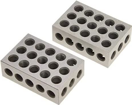 XWJSKJ 2PCS Precision Blocks Gehard Steel 1-2-3 Blocks 0.0001"; Precision Patched Machinist 123 Frees Tool 23 Gaten 25-50-75mm BLOK (Color : 25-50-75mm)