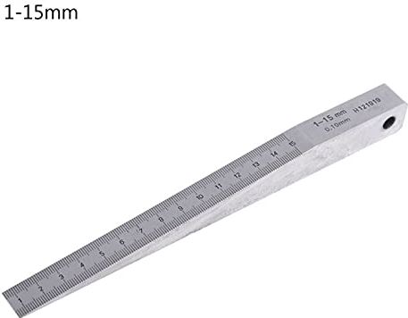 XWJSKJ 1-15mm 0.5-10mm 0.4-6mm Wedge Feeler Gauge Crack Flatness Layout Insert Wedge Gauge Lassen Taper Maatregel Tool Caliper (Color : 1 15mm)