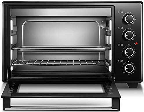 MXXHFC 35L elektrische oven met grote capaciteit, multifunctionele compacte oven voor huishoudelijk gebruik, temperatuurregeling van 120 minuten met timer, 6 soorten functies Bakken, cake, brood, pizza bak