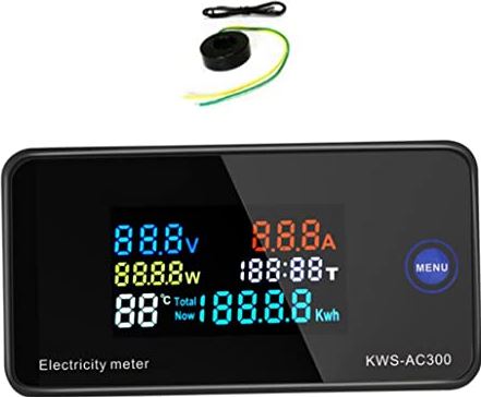 Obelunrp AC Digitale Display Voltmeter KWS AC300 100A AMP Volt Multimeter Ammeter Gesloten Transformator Geen Batterij Veiligheid Test-Electrical Parametertester